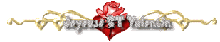 Gif animé joyeuse Saint Valentin barre de fleurs